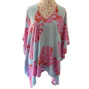 Buddy Love Tropical Monstera Palm Leaf Swim Cover-up
